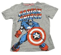 Sivé tričko s Captain America TU