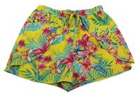 Žlté kvetinové ľahké kraťasy Primark