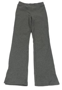 Sivé rebrované úpletové flare legíny H&M