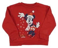 Červená mikina s Minnie Disney