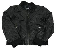 Čierna koženková jarná bunda zn. Europe kids