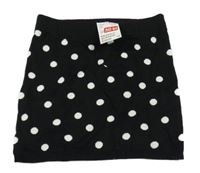 Nové - Čierna bodkovaná á pletená sukňa H&M