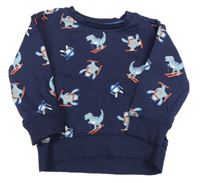 Tmavomodrá mikina s obrázkami Mothercare