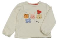 Biela mikina so zvieratkami George