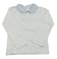 Bílé triko s límečkem