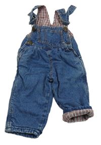 Modré laclové podšité rifle 