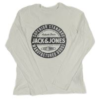 Biele tričko s nápisom Jack & Jones