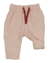 Světlerůžové podšité manšestráky Ergee