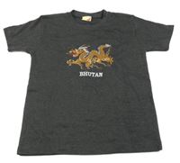 Antracitové tričko s drakom