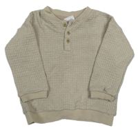 Béžový rebrovaný sveter F&F