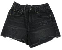 Černo-šedé riflové kraťasy Zara