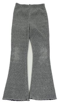 Čierno-strieborné boocut legíny Matalan