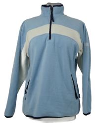 Dámská světlemodro-bílá fleecová mikina s rolákem TCM