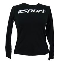 Dámske čierne crop tričko s nápisom Teejays