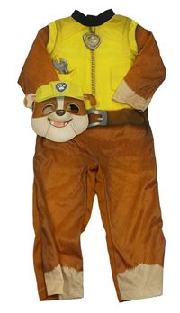 Kostým - 2set - Žluto-hnědý overal + maska - Tlapková patrola Nickelodeon