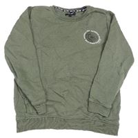 Khaki mikina s potiskem Cars jeans