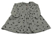 Sivé vzorované teplákové šaty s gombíkmi Next