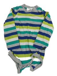 Zeleno-modro-sivé pruhované body Topomini