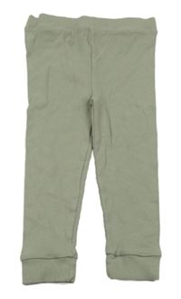 Světlekhaki rebrované tepláky Tu