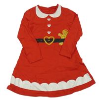 Červené bavlněné šaty s perníčkem George