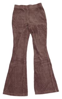 Startorůžové žebrované sametové flare legíny Dunnes Stores