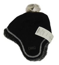 Nové - Černá pletená vlněná zateplená ušanka Descente