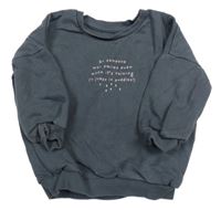 Tmavosivá oversize mikina s nápisom George