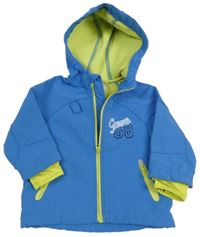 Modrá softshellová bunda s kapucí Ergee