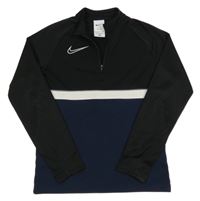 Černo-tmavomodré sportovní funkční triko Nike