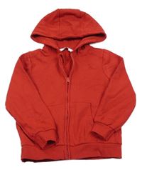 Červená prepínaci mikina s dinem a kapucňou