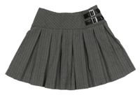 Sivá pruhovaná skladaná sukňa Primark