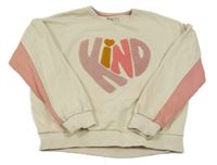 Béžová mikina s nápisem F&F