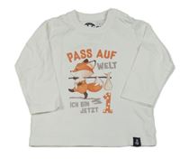 Biele tričko s líškou a nápismi