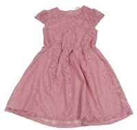 Růžové krajkové šaty Y.F.K.