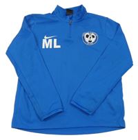 Modrá sportovní thermo mikina s míčem Nike