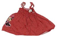Červená bodkovaná á šatová tunika s Minnie zn. Disney