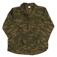 Béžovo-khaki army riflová košile Next