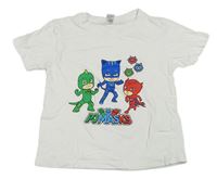 Biele tričko s potiskem PJ Masks