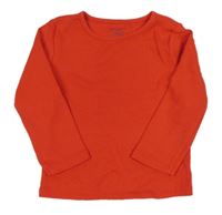Červené rebrované tričko Primark