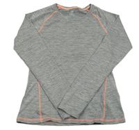 Šedé melírované sportovní triko H&M