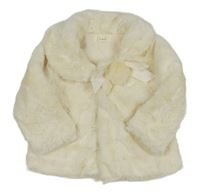 Smotanová kožušinová podšitá bunda Dadali