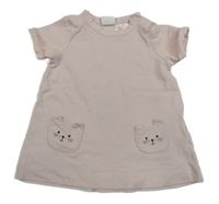 Světlerůžová tunika s kočičkami H&M