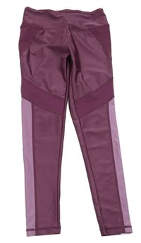 Fialovo-světlefialové sportovní legíny Dunnes