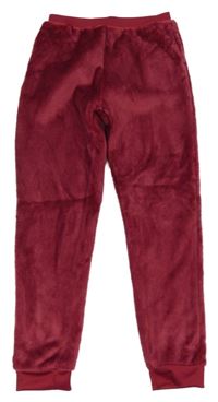 Vínové plyšové pyžamové nohavice Cool Young