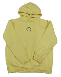 Žltá mikina s nápisom a kapucňou George