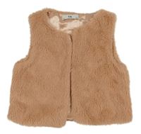 Staroružová kožušinová podšitá vesta C&A