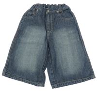 Tmavomodré rifľové kraťasy