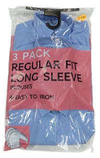 Nové - 2x - Modrá košile s dlouhým rukávem M&S