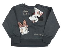 Nové - Tmavošedá mikina s Minnií a Daisy Primark