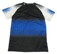 Čierno-modro-biele športové tričko Run boy